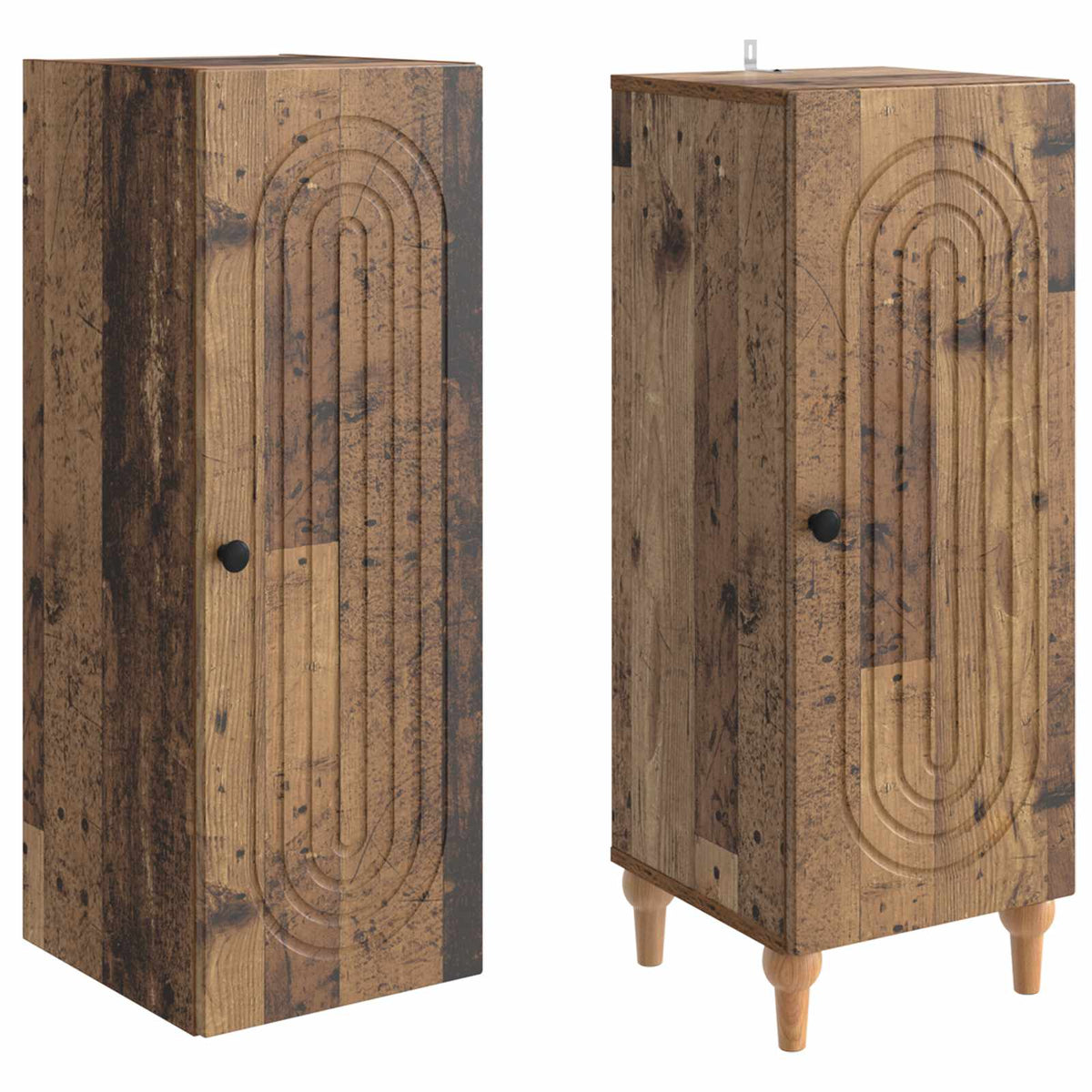 vidaXL Cabinet Set 2 pcs Old Wood Engineered Wood 4