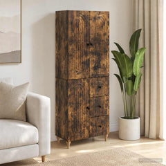 Cabinet Set 2 pcs 66 x 34.5 x 90 cm Engineered Wood Smoked oak