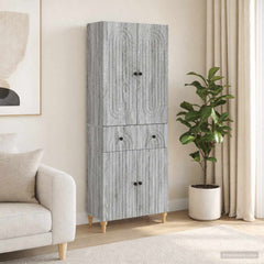 Cabinet Set 2 pcs Engineered Wood Grey sonoma