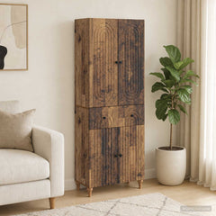 Cabinet Set 2 pcs Engineered Wood Old wood