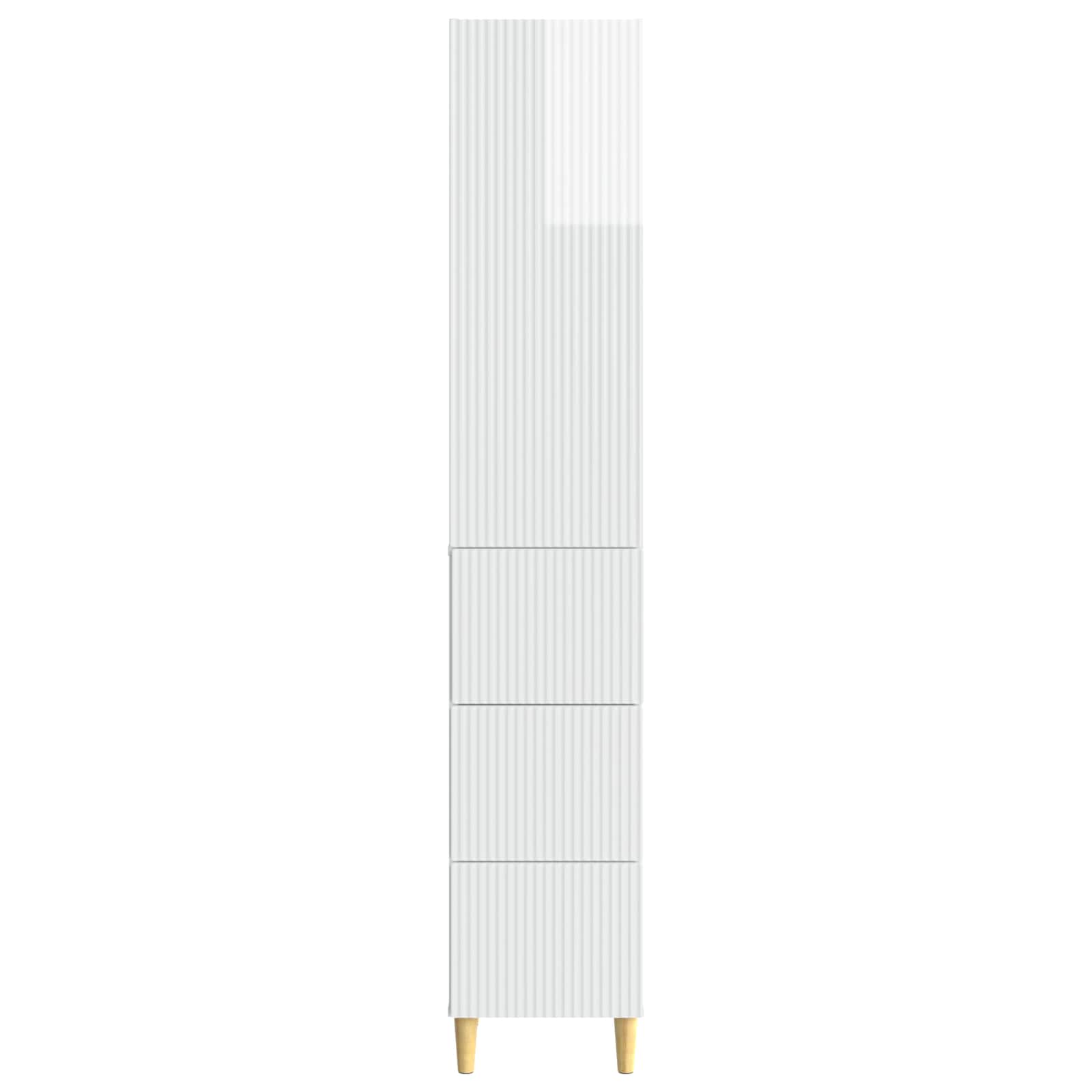 vidaXL Cabinet Set 2 pcs High Gloss White 33 x 34.5 x 90 cm 5