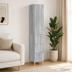 vidaXL Cabinet Set 2 pcs Grey Sonoma 33 x 34.5 x 90 cm Engineered Wood 1