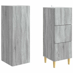 vidaXL Cabinet Set 2 pcs Grey Sonoma 33 x 34.5 x 90 cm Engineered Wood 4