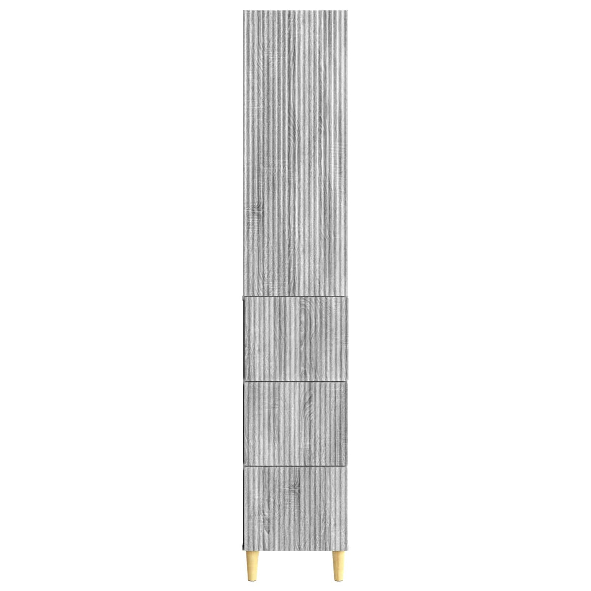 vidaXL Cabinet Set 2 pcs Grey Sonoma 33 x 34.5 x 90 cm Engineered Wood 5