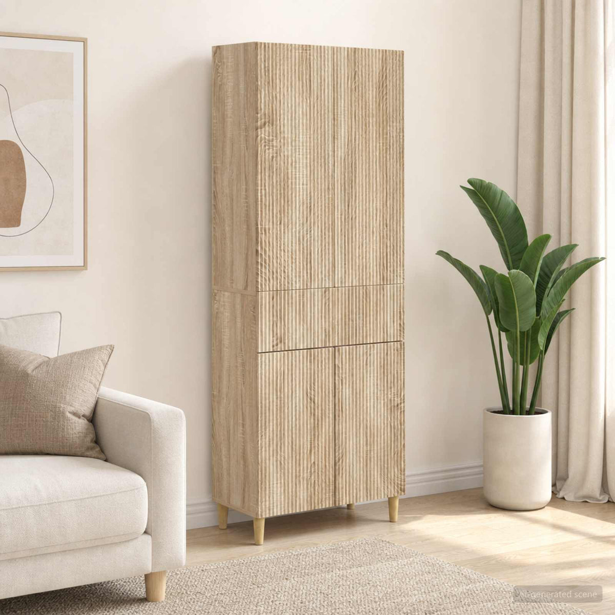 Cabinet Set 2 pcs Engineered Wood Sonoma oak