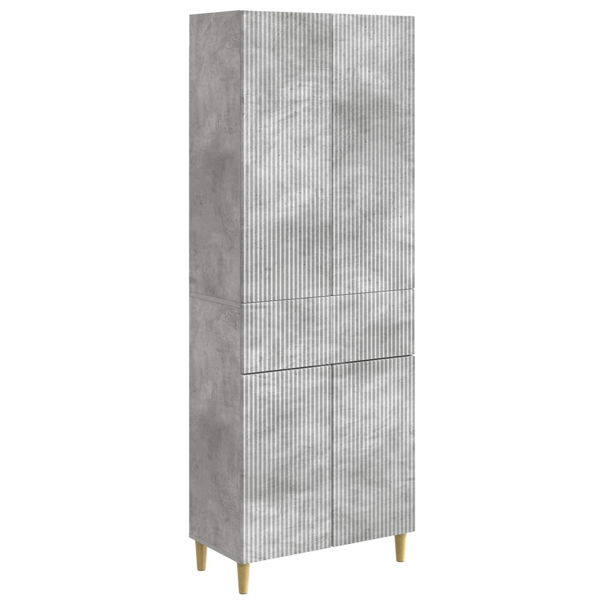 Cabinet Set 2 pcs Engineered Wood Concrete grey