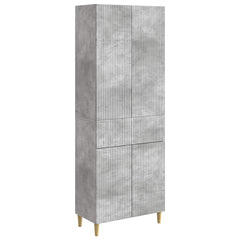 Cabinet Set 2 pcs Engineered Wood Concrete grey