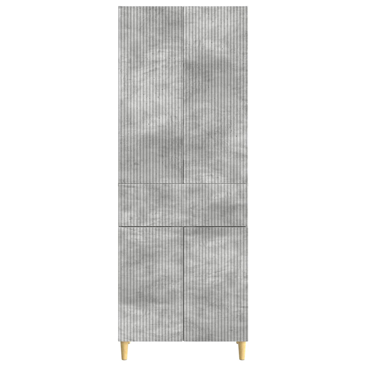 Cabinet Set 2 pcs Engineered Wood Concrete grey