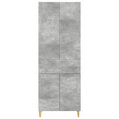 Cabinet Set 2 pcs Engineered Wood Concrete grey