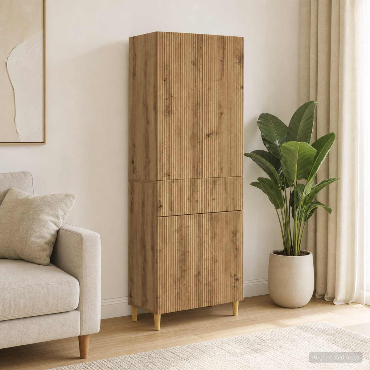 Cabinet Set 2 pcs Engineered Wood Artisan oak