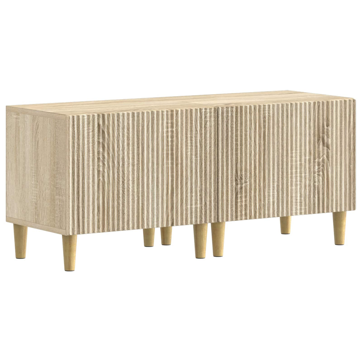 3 Piece LED TV Cabinet ARNHEM 3 pcs Engineered Wood Sonoma oak 100 cm