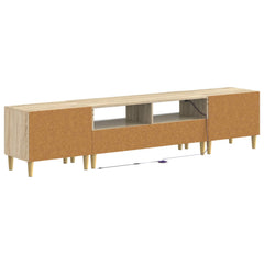 3 Piece LED TV Cabinet ARNHEM 3 pcs Engineered Wood Sonoma oak 100 cm