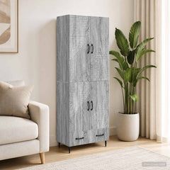 Cabinet Set 2 pcs Engineered Wood Grey sonoma