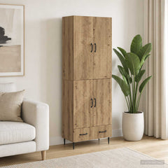 Cabinet Set 2 pcs Engineered Wood Artisan oak