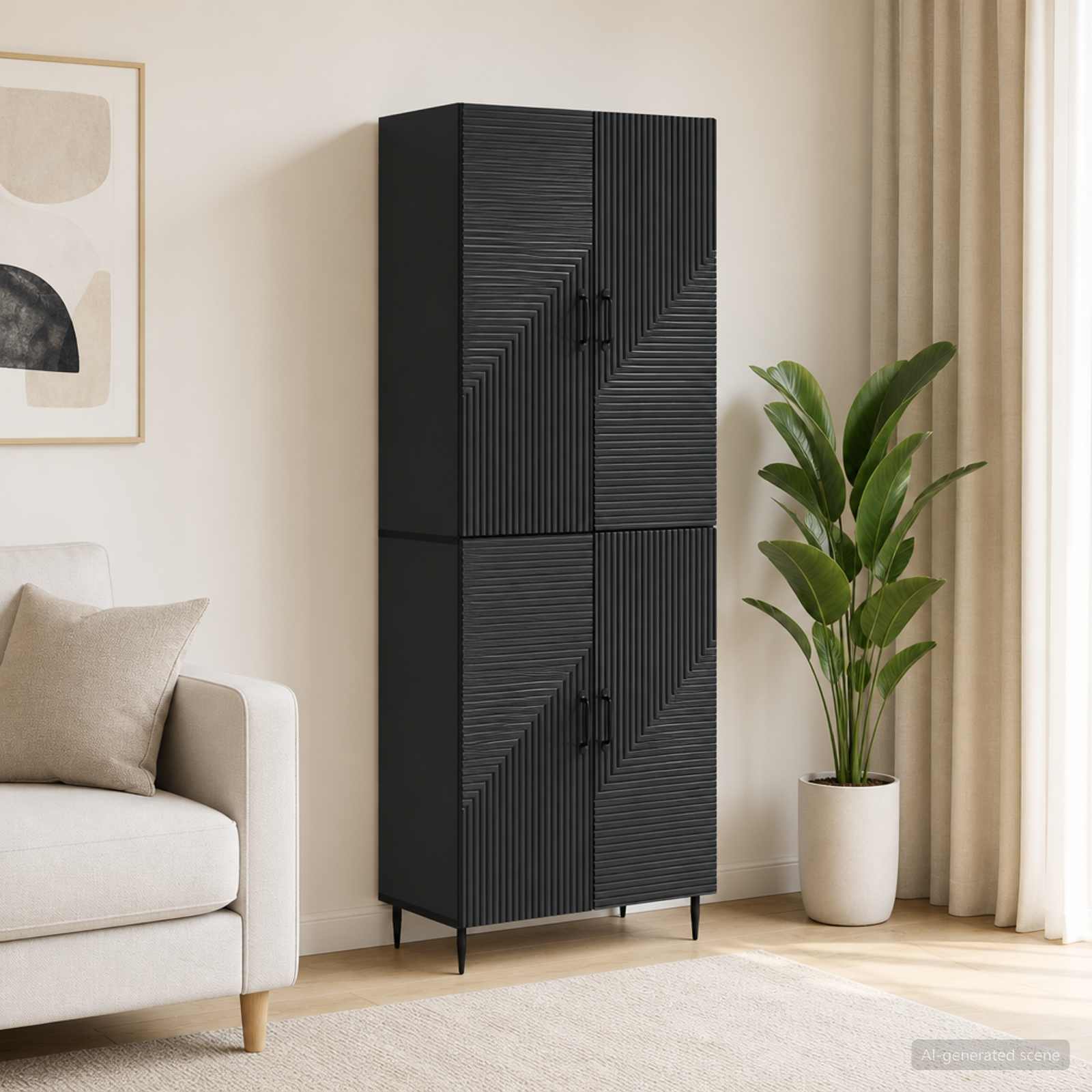 vidaXL Cabinet Set 2 pcs 66 x 34.5 x 89.5 cm Engineered Wood 1