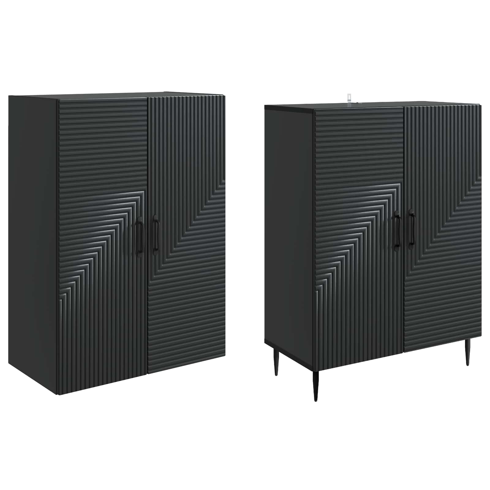 vidaXL Cabinet Set 2 pcs 66 x 34.5 x 89.5 cm Engineered Wood 4