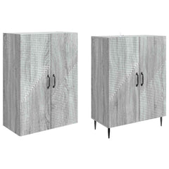 vidaXL Cabinet Set 2 pcs Grey Sonoma 66 x 34.5 x 89.5 cm 4
