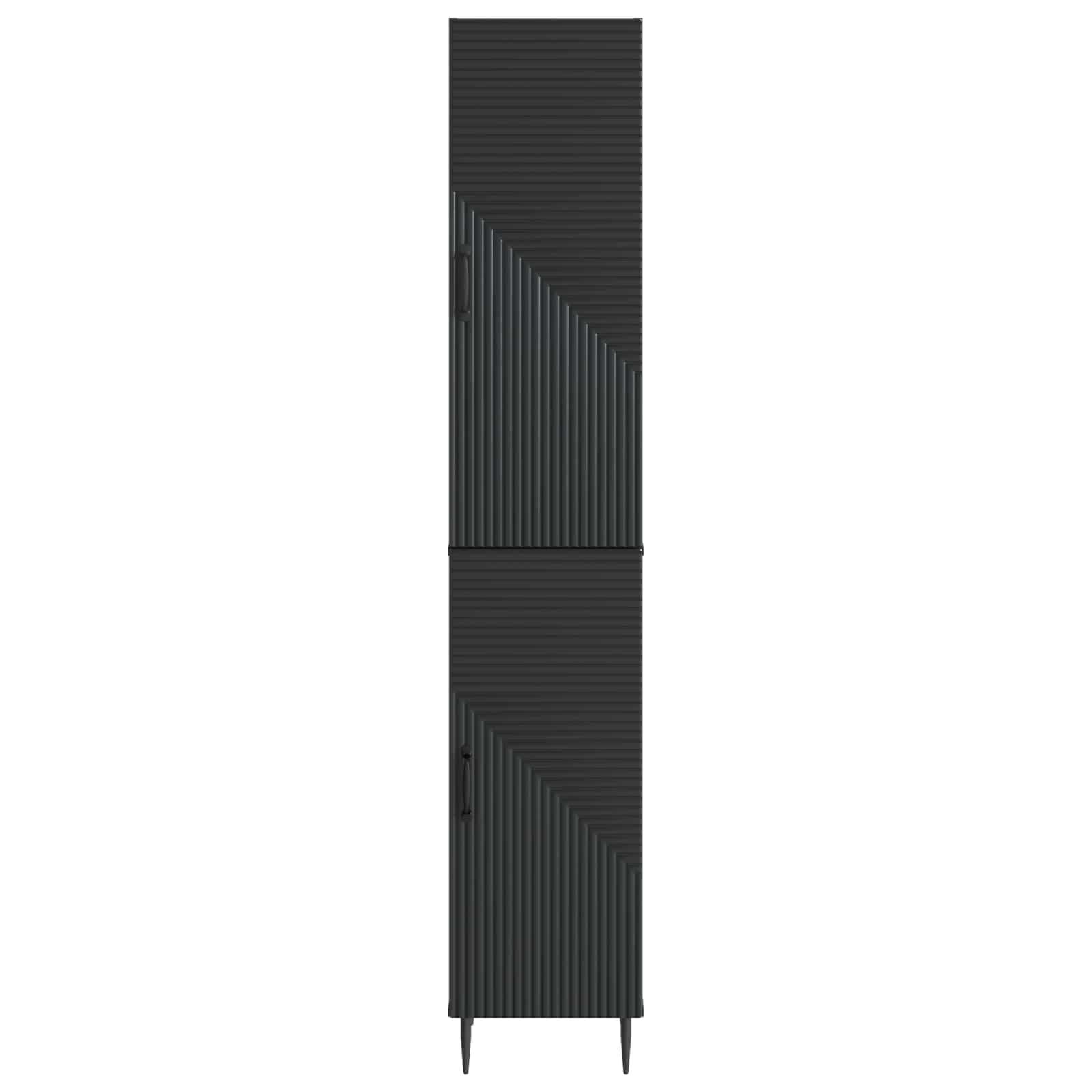 vidaXL Cabinet Set 2 pcs Black 33 x 34.5 x 89.5 cm Engineered Wood 5