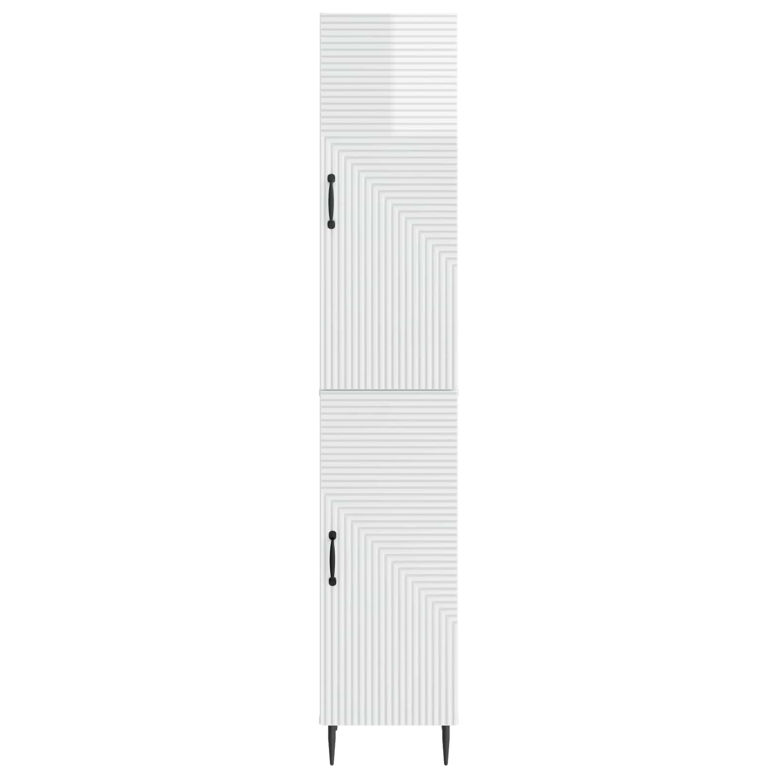 vidaXL Cabinet Set 2 pcs High Gloss White 33 x 34.5 x 89.5 cm 5