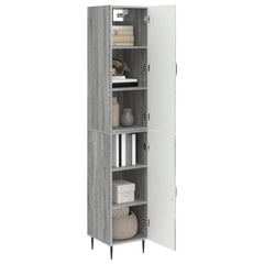 vidaXL Cabinet Set 2 pcs Grey Sonoma 33 x 34.5 x 89.5 cm 3
