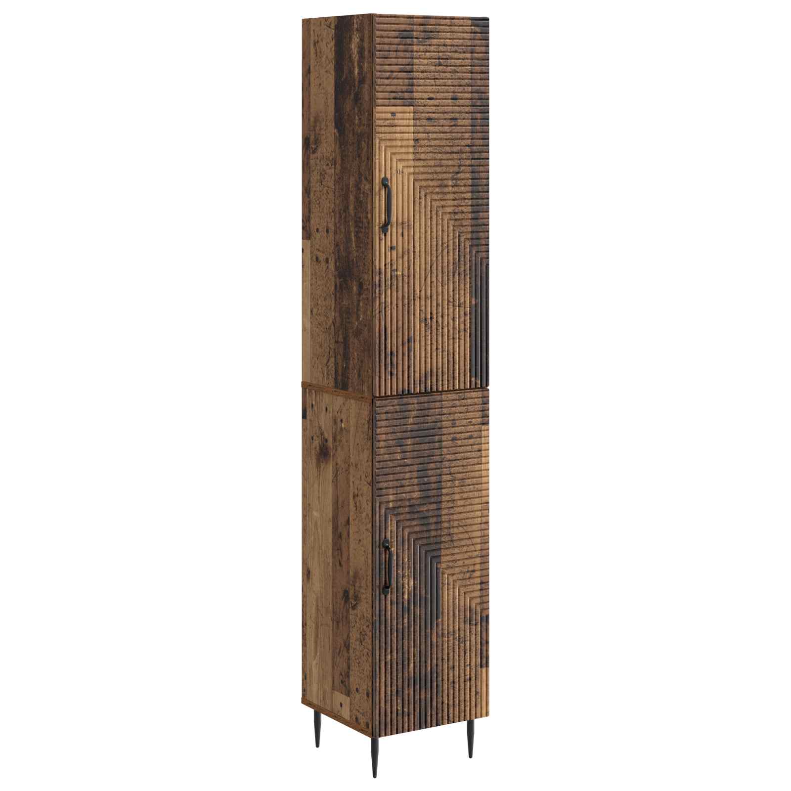 vidaXL Cabinet Set 2 pcs Old Wood 33 x 34.5 x 89.5 cm Engineered Wood 2