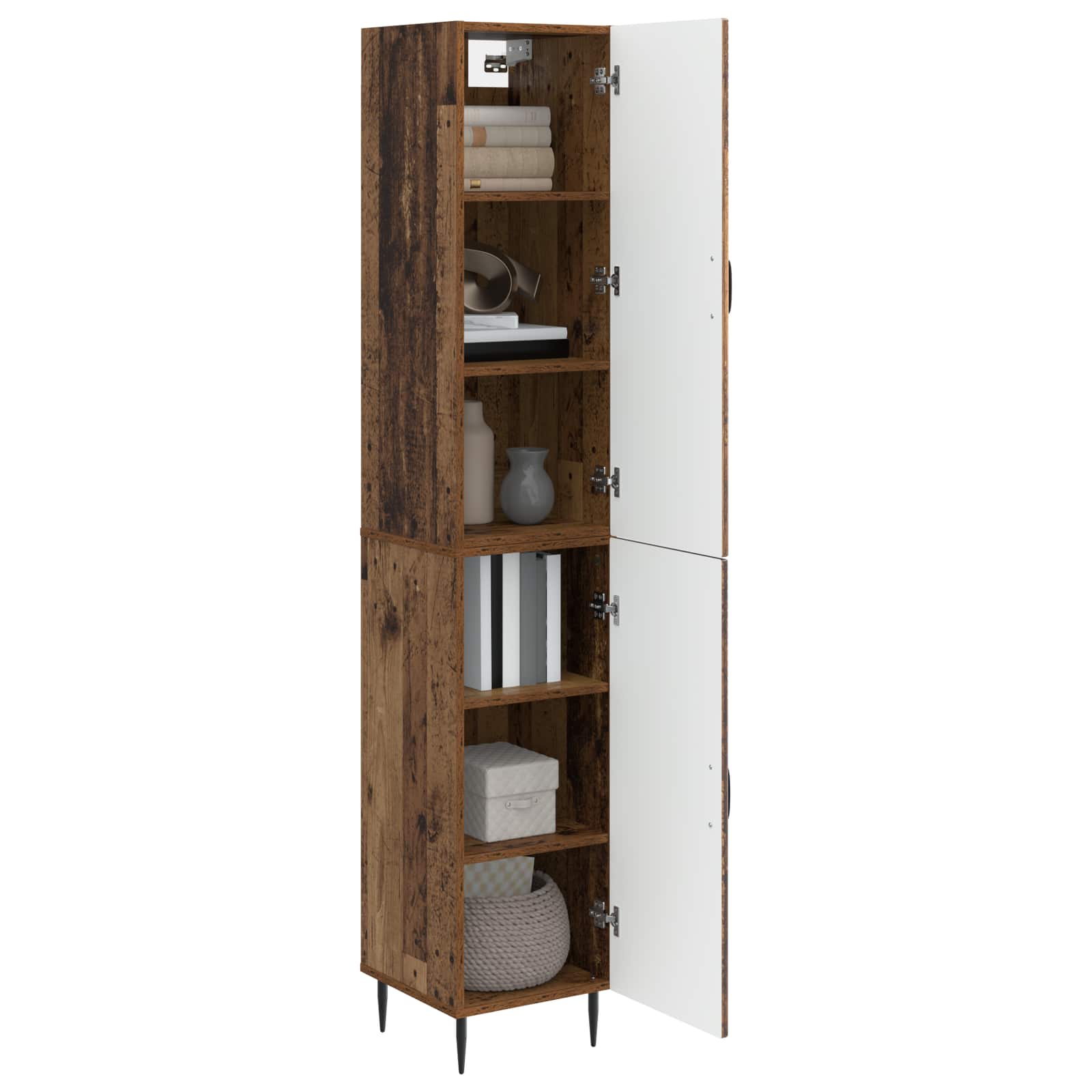 vidaXL Cabinet Set 2 pcs Old Wood 33 x 34.5 x 89.5 cm Engineered Wood 3