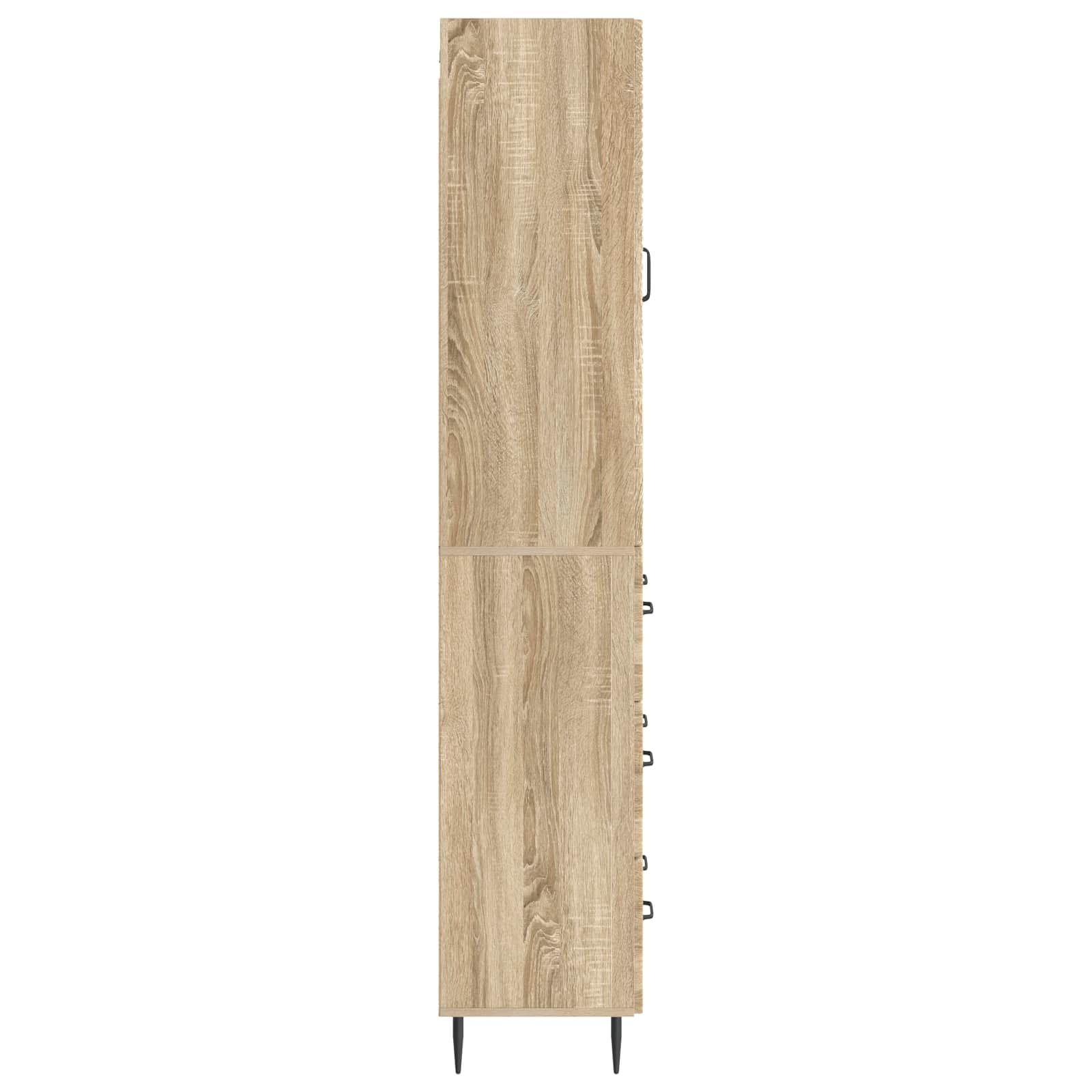 vidaXL Cabinet Set 2 pcs 66 x 34.5 x 90 cm Engineered Wood Sonoma Oak 6