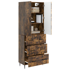 vidaXL Cabinet Set 2 pcs 66 x 34.5 x 90 cm Engineered Wood Smoked Oak 3