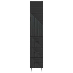 Cabinet Set 2 pcs Engineered Wood Black, image 5