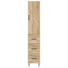 vidaXL Cabinet Set 2 pcs 33 x 34.5 x 90 cm Engineered Wood Sonoma Oak 5