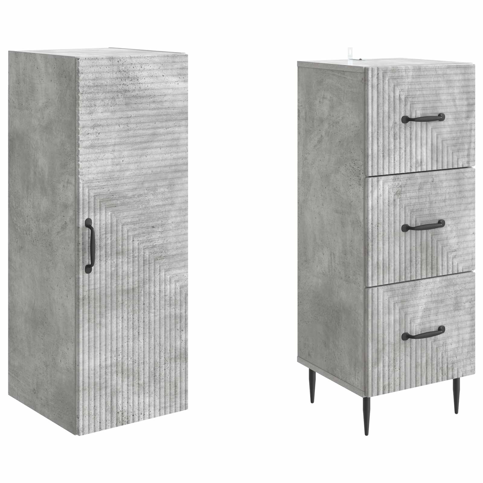vidaXL Cabinet Set 2 pcs 33 x 34.5 x 90 cm Engineered Wood 4