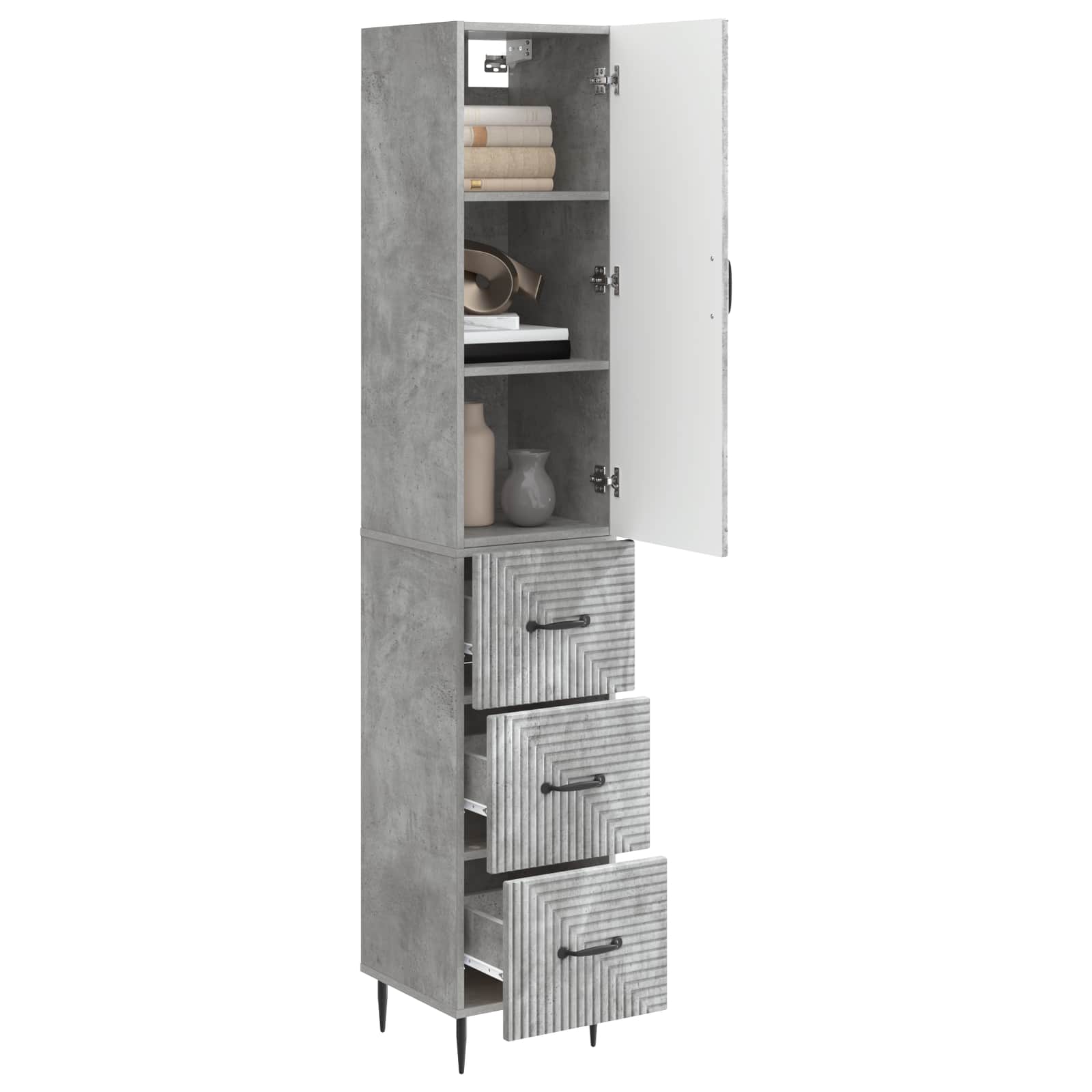 vidaXL Cabinet Set 2 pcs 33 x 34.5 x 90 cm Engineered Wood 3