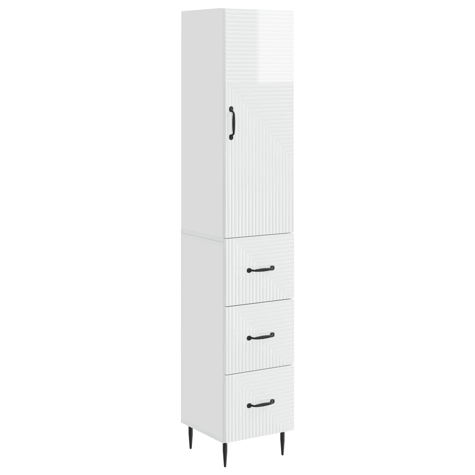 vidaXL Cabinet Set 2 pcs 33 x 34.5 x 90 cm Engineered Wood 2