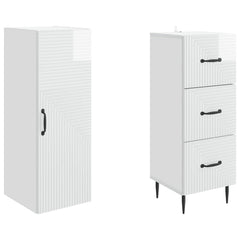 vidaXL Cabinet Set 2 pcs 33 x 34.5 x 90 cm Engineered Wood 4