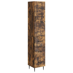vidaXL Cabinet Set 2 pcs 33 x 34.5 x 90 cm Engineered Wood Smoked Oak 2