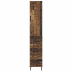 vidaXL Cabinet Set 2 pcs 33 x 34.5 x 90 cm Engineered Wood Old Wood 5