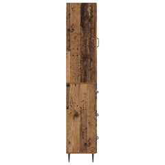 vidaXL Cabinet Set 2 pcs 33 x 34.5 x 90 cm Engineered Wood Old Wood 6