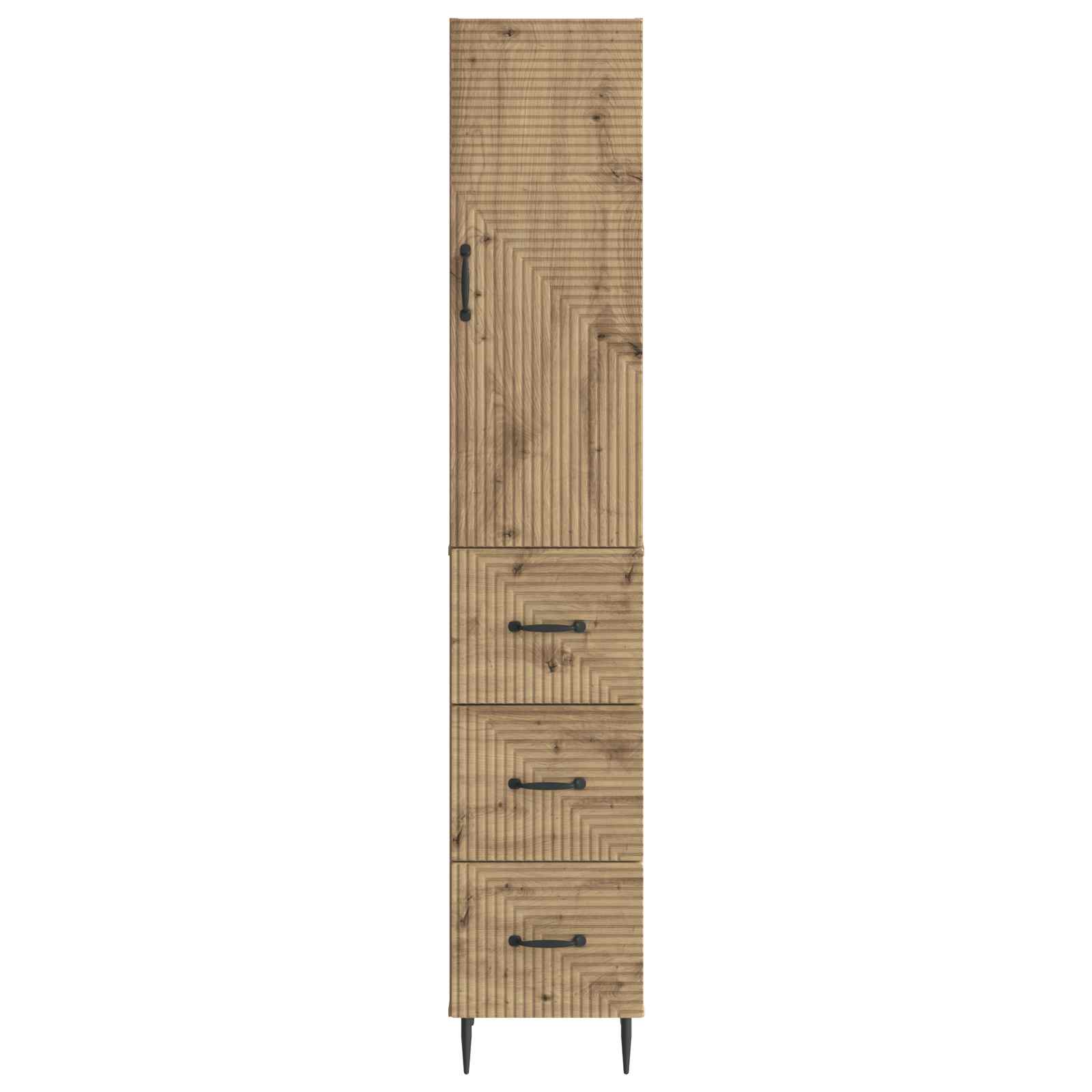 vidaXL Cabinet Set 2 pcs 33 x 34.5 x 90 cm Engineered Wood Artisan Oak 5
