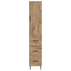 vidaXL Cabinet Set 2 pcs 33 x 34.5 x 90 cm Engineered Wood Artisan Oak 5