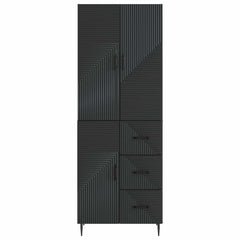 vidaXL Cabinet Set 2 pcs Black 66 x 34.5 x 89.5 cm Engineered Wood 5
