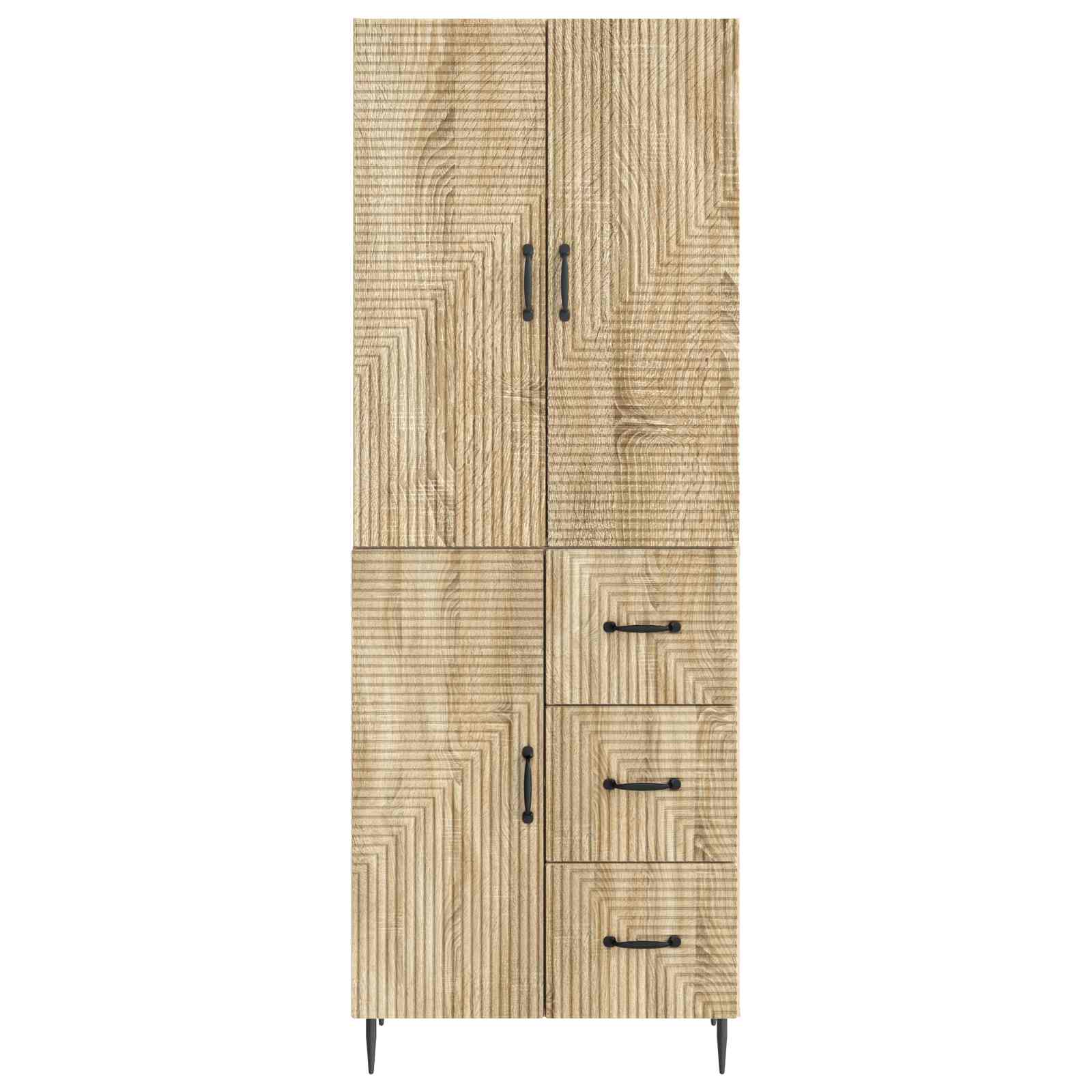 vidaXL Cabinet Set 2 pcs Sonoma Oak 66 x 34.5 x 89.5 cm 5