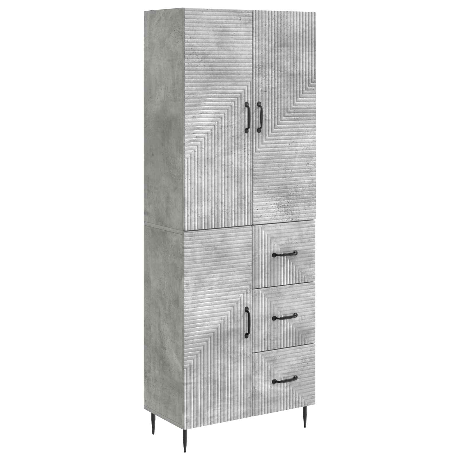 vidaXL Cabinet Set 2 pcs Concrete Grey 66 x 34.5 x 89.5 cm 2