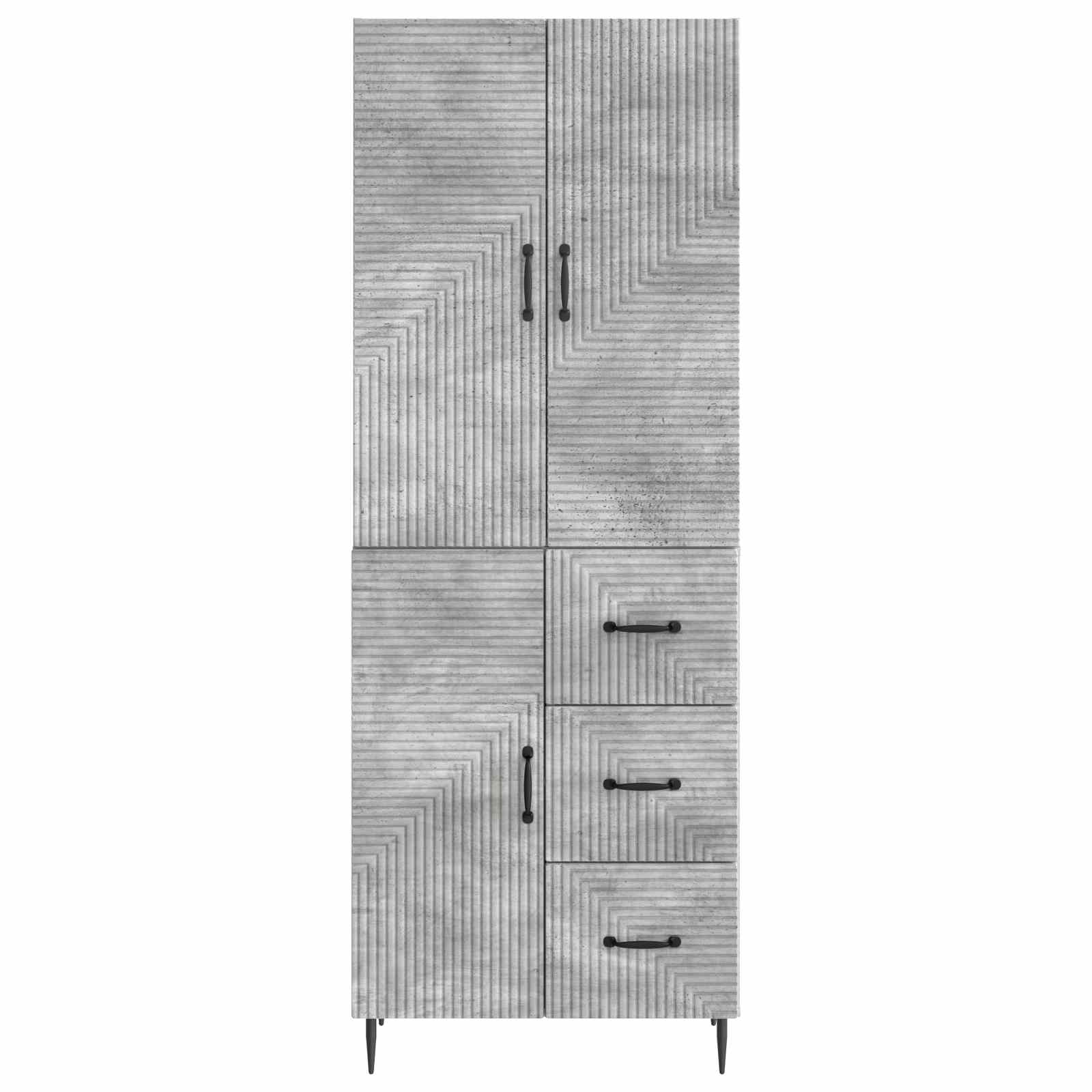 vidaXL Cabinet Set 2 pcs Concrete Grey 66 x 34.5 x 89.5 cm 5