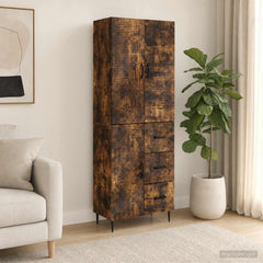 vidaXL Cabinet Set 2 pcs Smoked Oak 66 x 34.5 x 89.5 cm 1
