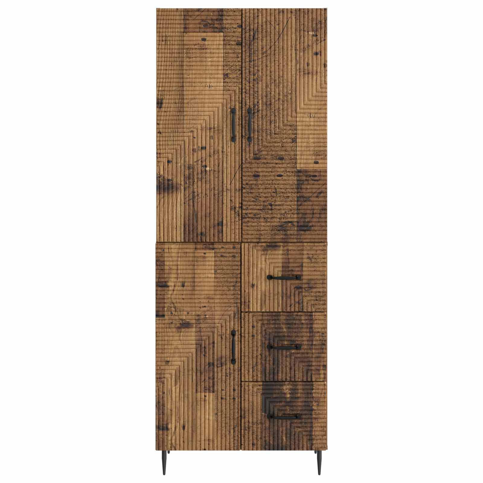 vidaXL Cabinet Set 2 pcs Old Wood 66 x 34.5 x 89.5 cm Engineered Wood 5