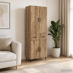 Cabinet Set 2 pcs Engineered Wood Artisan oak