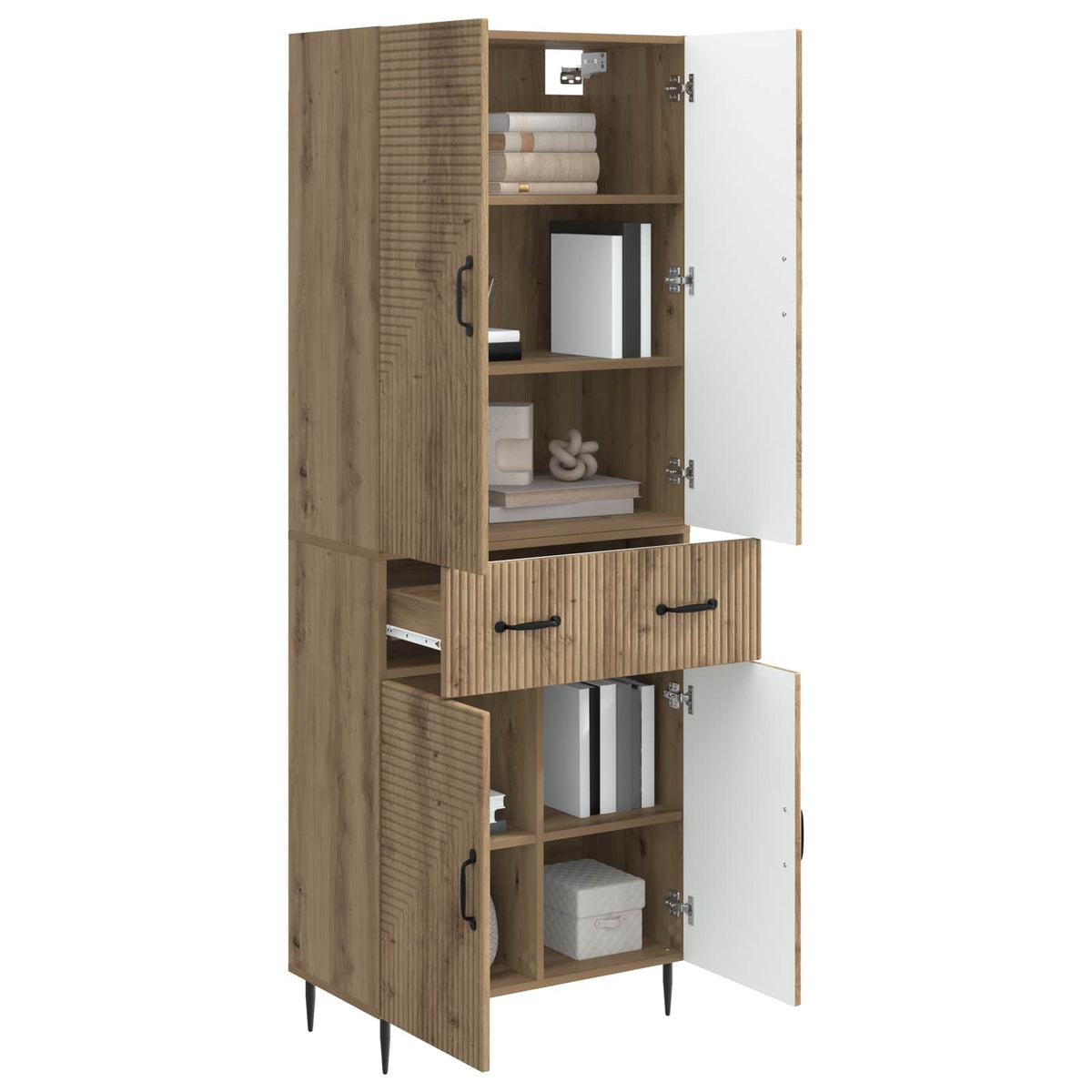Cabinet Set 2 pcs Engineered Wood Artisan oak