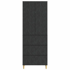 vidaXL Cabinet Set 2 pcs 66 x 34.5 x 90 cm Engineered Wood Black 5