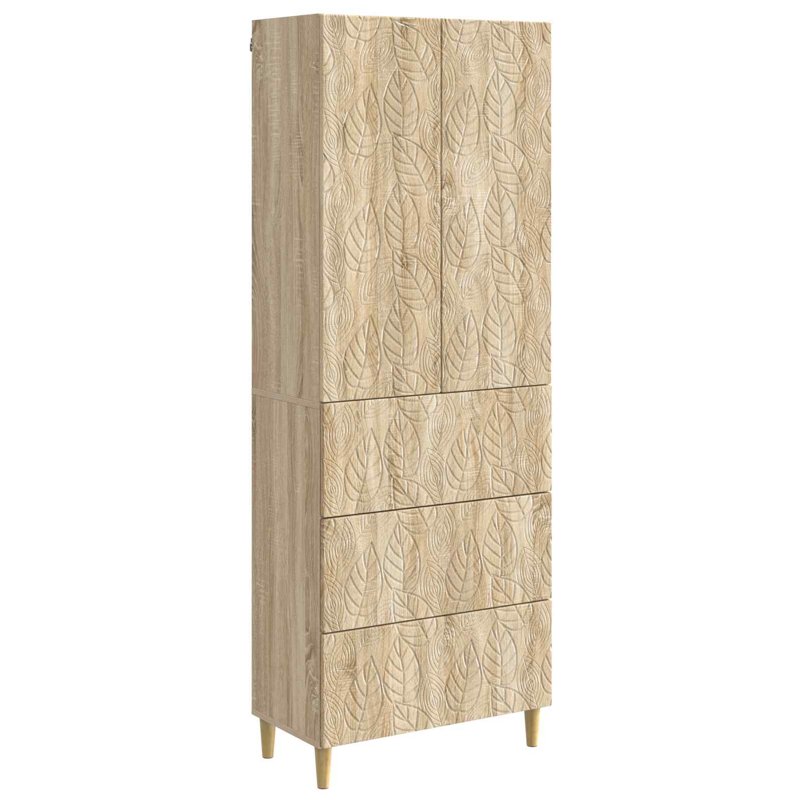 vidaXL Cabinet Set 2 pcs 66 x 34.5 x 90 cm Engineered Wood Sonoma Oak 2