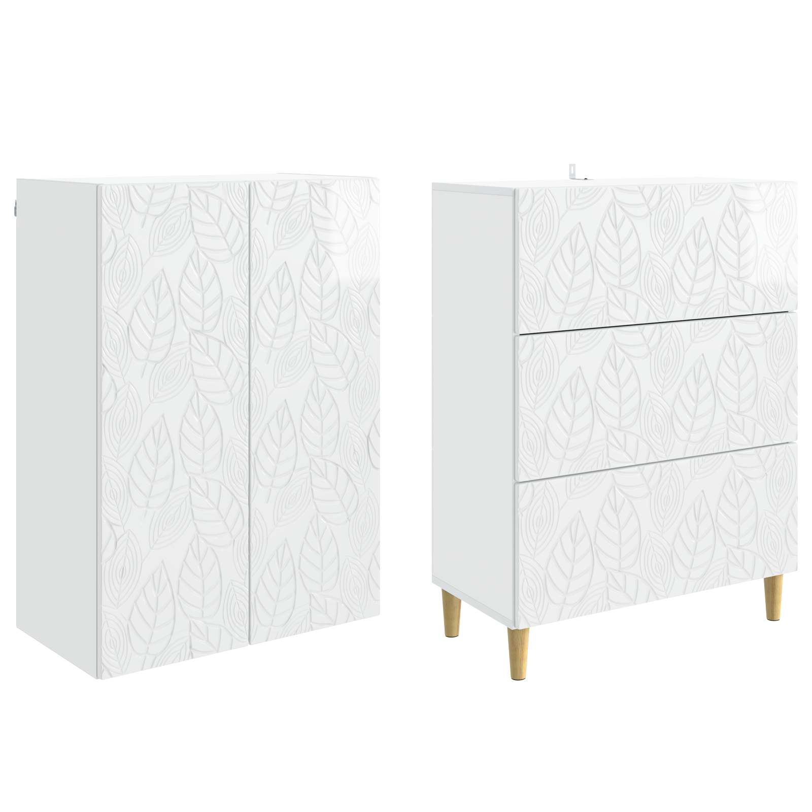 vidaXL Cabinet Set 2 pcs 66 x 34.5 x 90 cm Engineered Wood 4